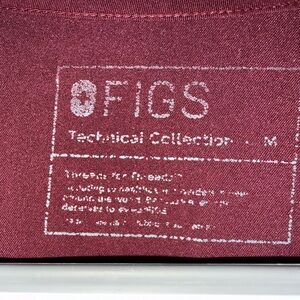 FIGS Technical Collection Top in Burgundy